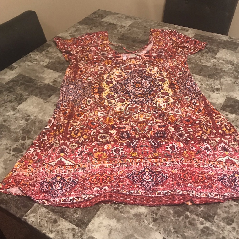 Xhilaration red boho dress